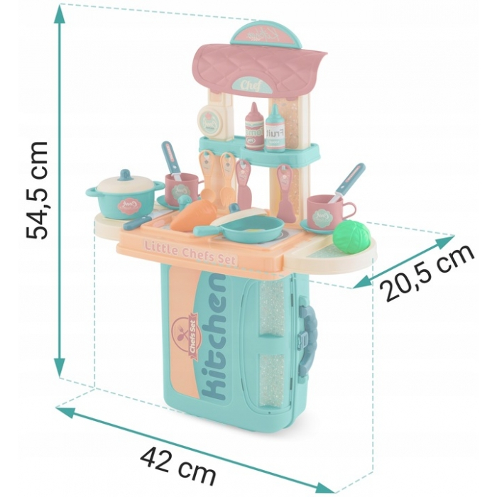 Bucatarie 3 in 1 cu accesorii incluse Ricokids 772901 - Turcoaz [6]