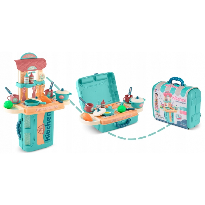 Bucatarie 3 in 1 cu accesorii incluse Ricokids 772901 - Turcoaz [3]