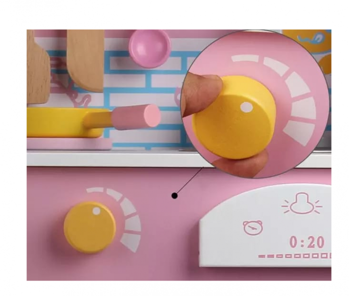 Bucatarie din lemn cu ustensile, pentru copii 63 cm, 3 ani [6]