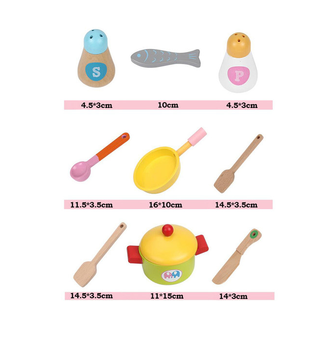 Bucatarie din lemn cu ustensile, pentru copii 63 cm, 3 ani [3]