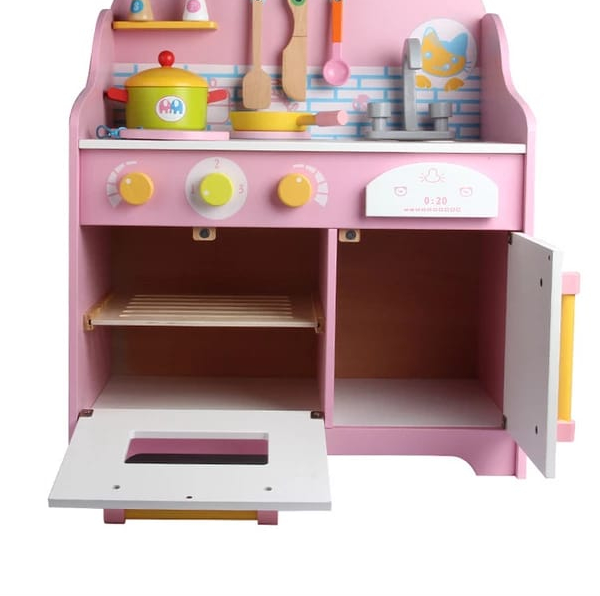 Bucatarie din lemn cu ustensile, pentru copii 63 cm, 3 ani [7]