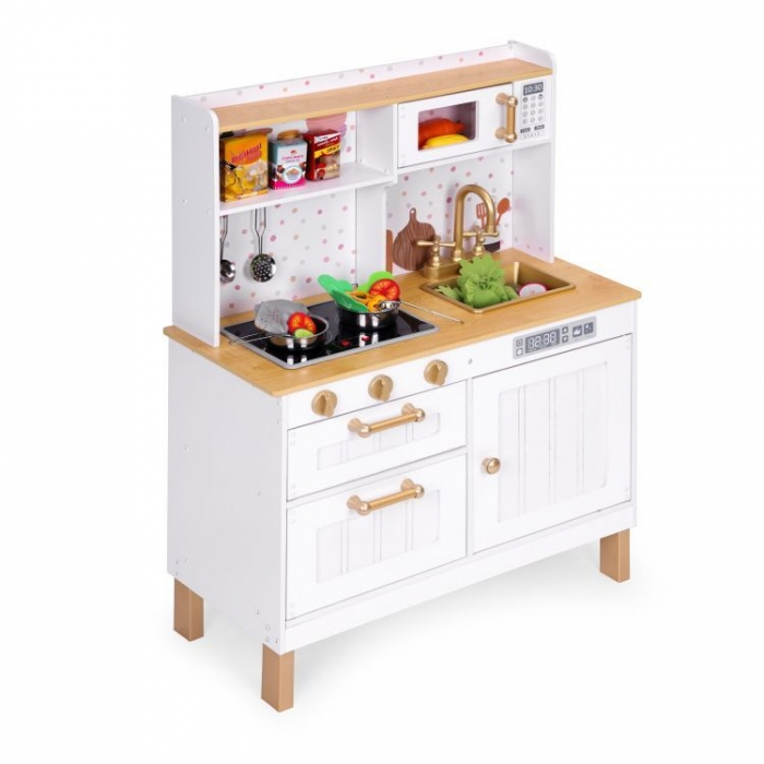 Bucatarie mare din lemn pentru copii cu accesorii, 70 x 30 x 93.5 cm, Ecotoys 7275 [4]