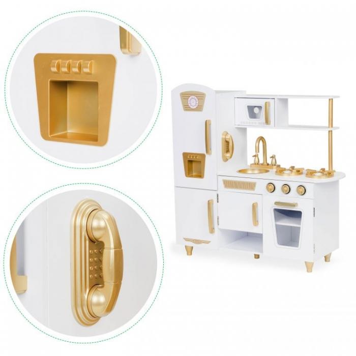 Bucatarie mare din lemn pentru copii cu accesorii Ecotoys 7267 [6]