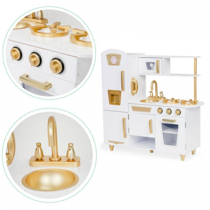 Bucatarie mare din lemn pentru copii cu accesorii Ecotoys 7267 [5]