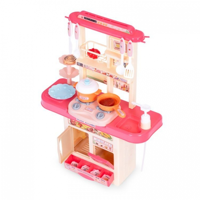 Bucatarie pentru copii cu sunete si accesorii Ecotoys 65T-2 - Roz [5]