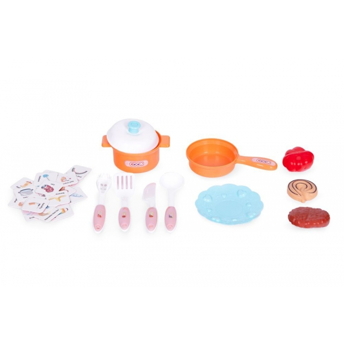 Bucatarie pentru copii cu sunete si accesorii Ecotoys 65T-2 - Roz [6]