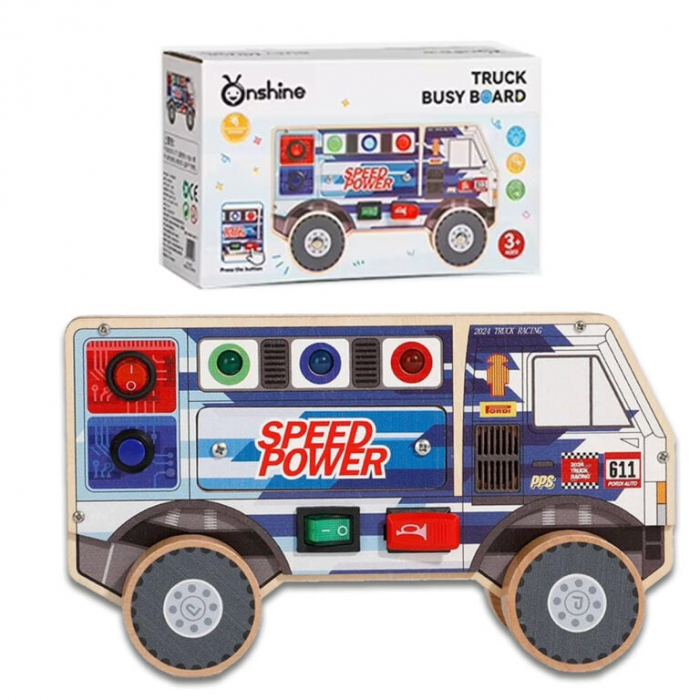 Busy Board din lemn cu lumini Onshine Camionul [1]