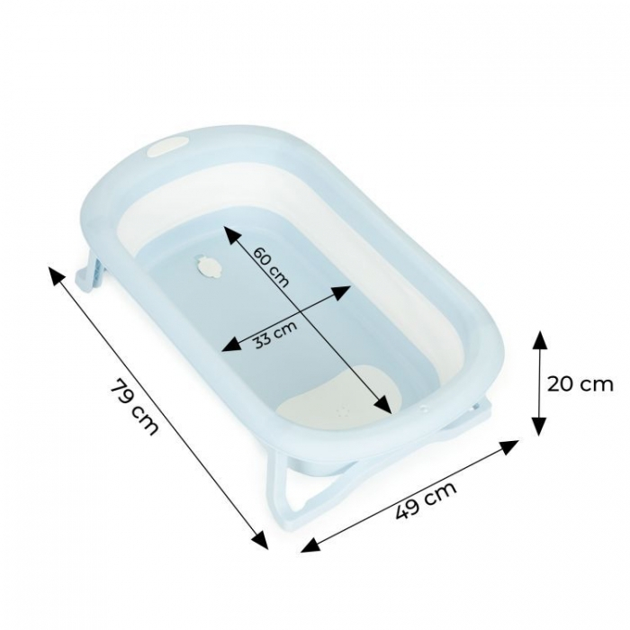 Cadita de baie cu dop de scurgere Ecotoys HA-B37 - Gri [9]