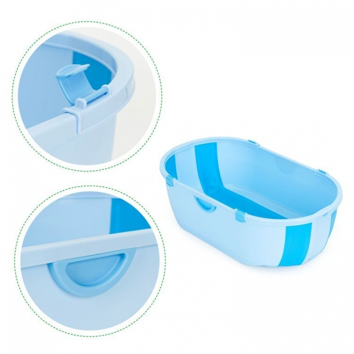 Cadita de baie cu dop de scurgere Ecotoys HA-B46 - Albastru [7]