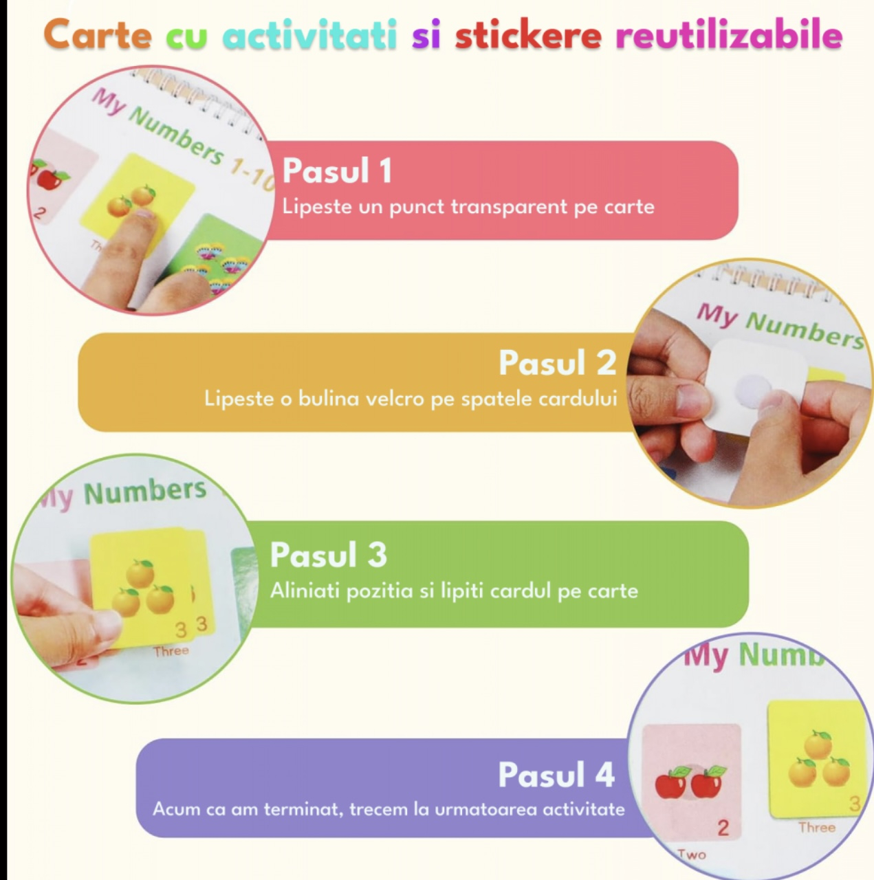 Carte cu activitati educative si Stickere reutilizabile in limba engleza [5]
