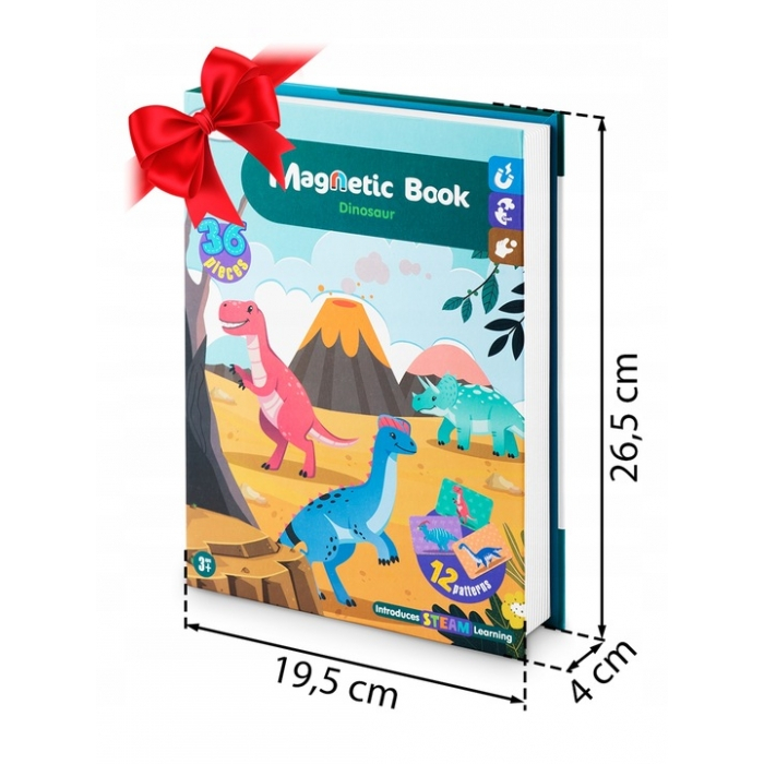 Carte magnetica tip puzzle Lumea Dinozaurilor Ricokids RK-770 [6]