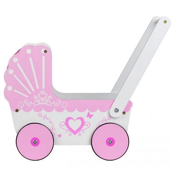 Carucior de papusi din lemn TT003 Ecotoys - Roz [2]