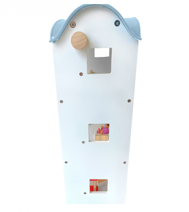 Casa de papusi din lemn, 41 cm, utilata si mobilata [3]