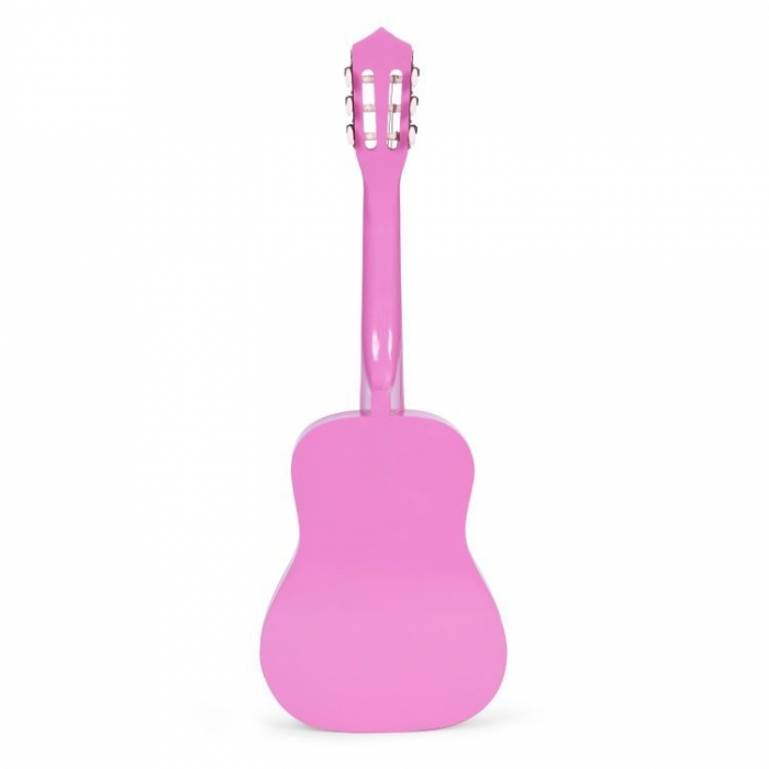 Chitara din lemn pentru copii cu 6 corzi Ecotoys HX18022-30, 76 X 28 cm - Roz [3]