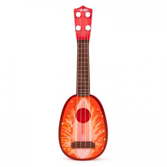 Chitara ukulele pentru copii cu 4 corzi Ecotoys MJ030 - Capsuna [3]