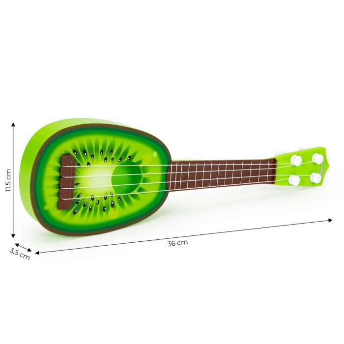 Chitara ukulele pentru copii cu 4 corzi Ecotoys MJ030 - Kiwi [5]