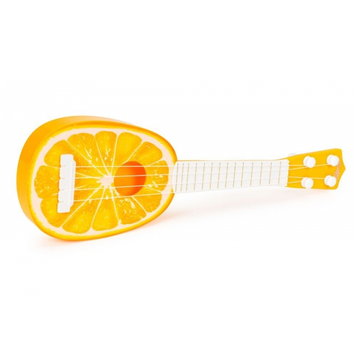 Chitara ukulele pentru copii cu 4 corzi Ecotoys MJ030 - Portocala [2]
