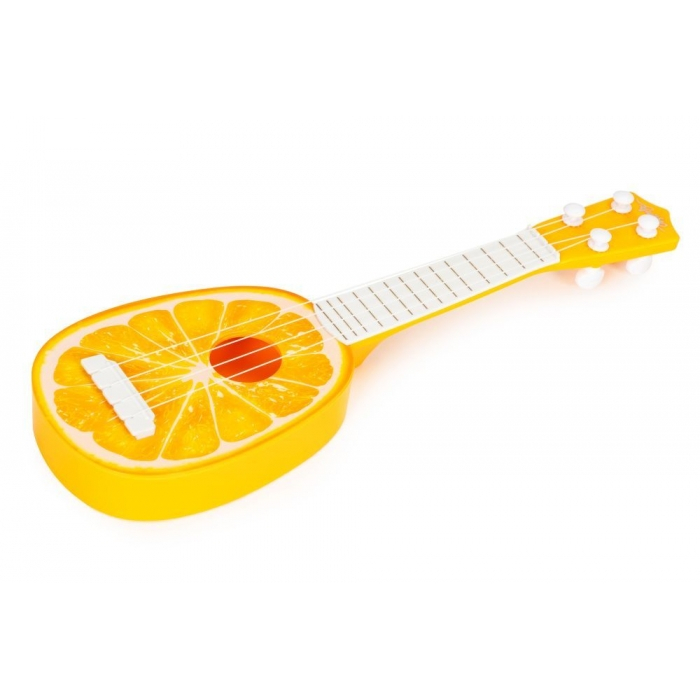 Chitara ukulele pentru copii cu 4 corzi Ecotoys MJ030 - Portocala [4]