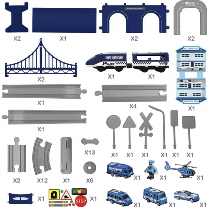 Circuit Tren Electric cu Accesorii 66 Piese [4]
