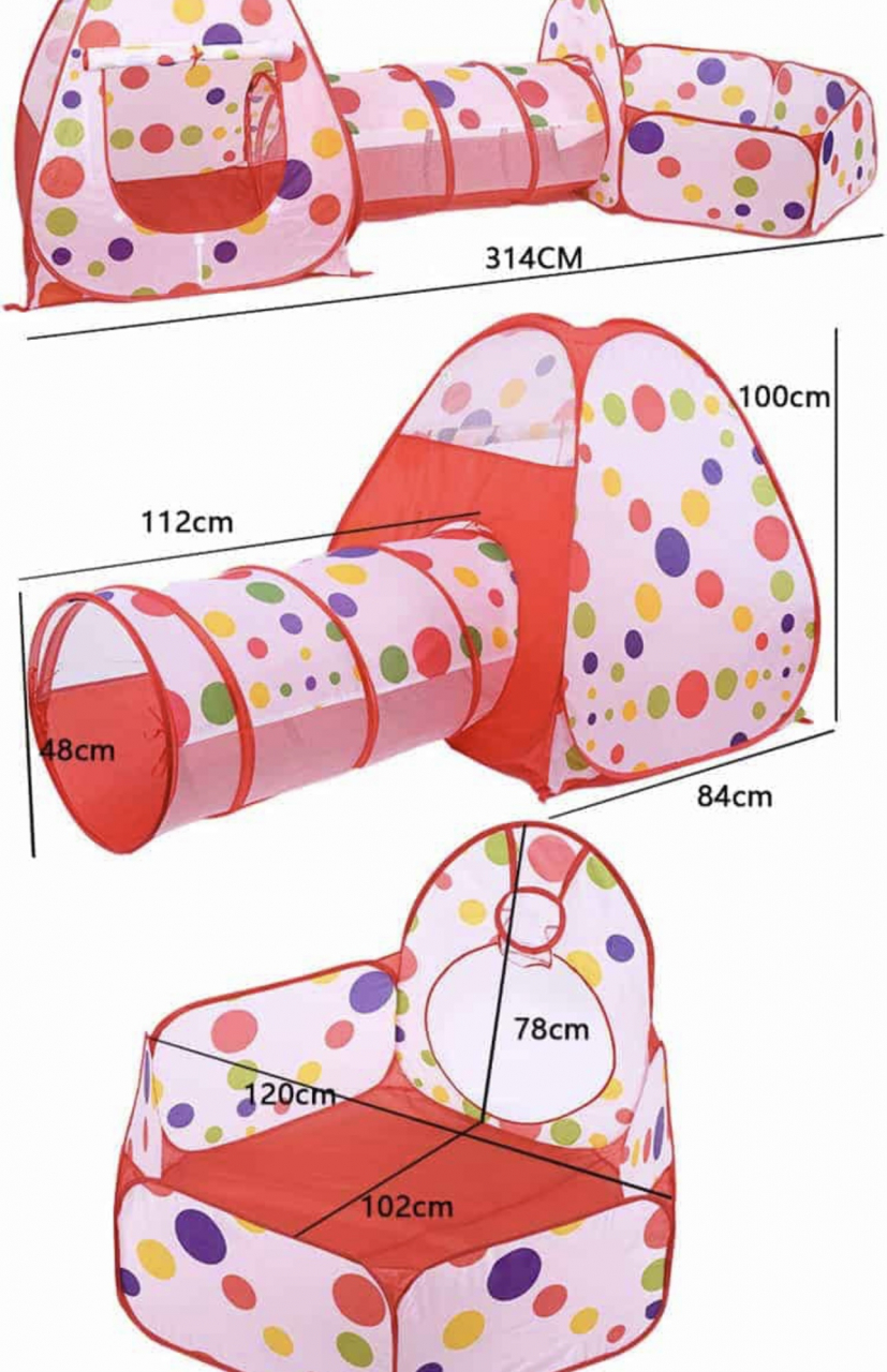 Cort de joaca si tunel pentru copii 3 in 1 [3]