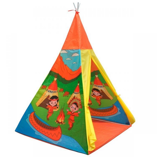 Cort indian teepee de joaca pentru copii, tip wigwam [2]