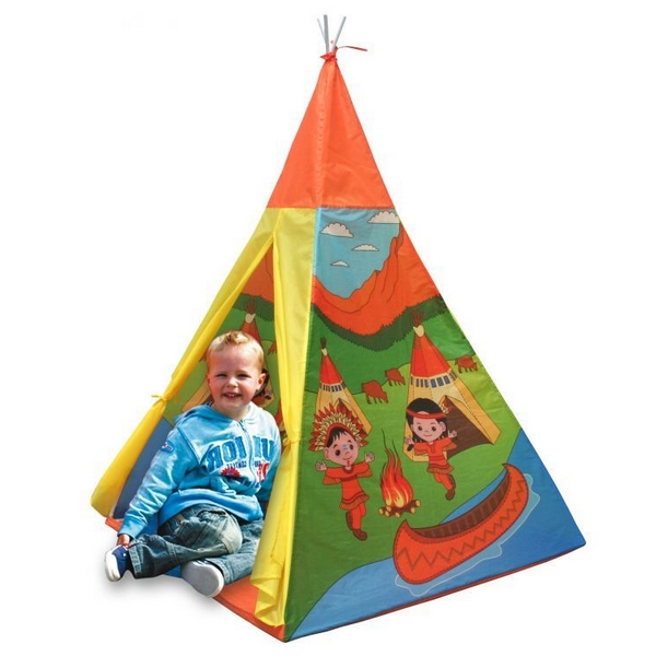 Cort indian teepee de joaca pentru copii, tip wigwam [3]