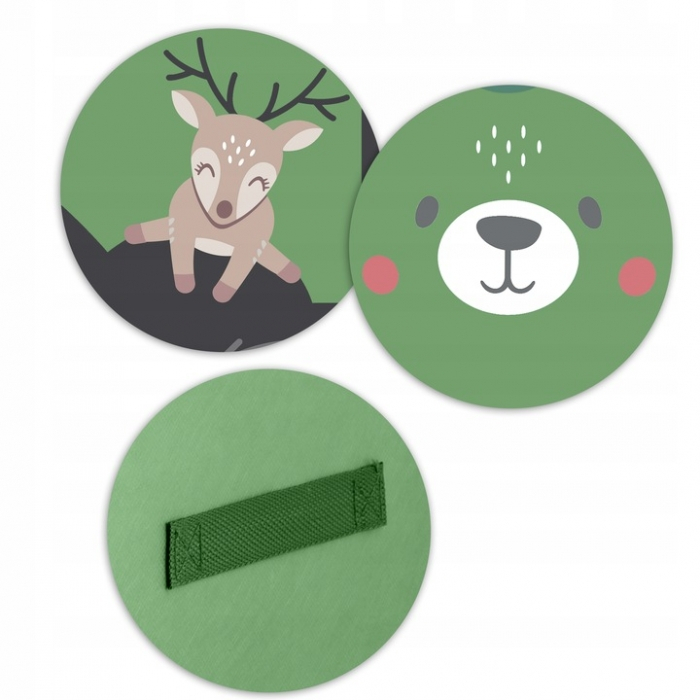 Cos de depozitare 2 in 1 cu salteluta de joaca pentru copii Nukido - Verde [5]