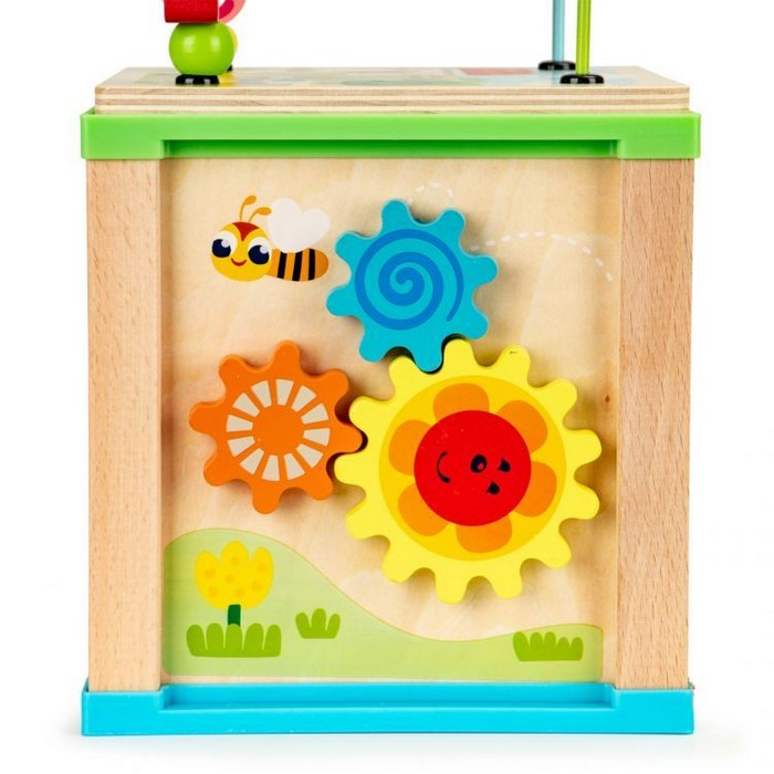 Cub educational din lemn cu tabla Ecotoys HM015470 [5]