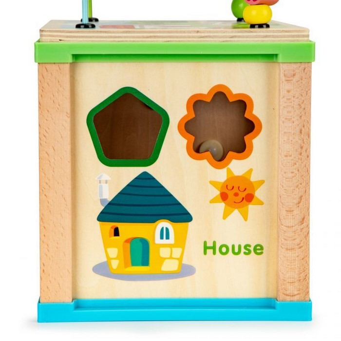 Cub educational din lemn cu tabla Ecotoys HM015470 [3]