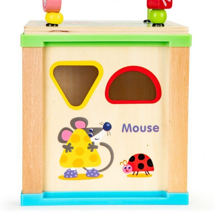 Cub educational din lemn cu tabla Ecotoys HM015470 [4]