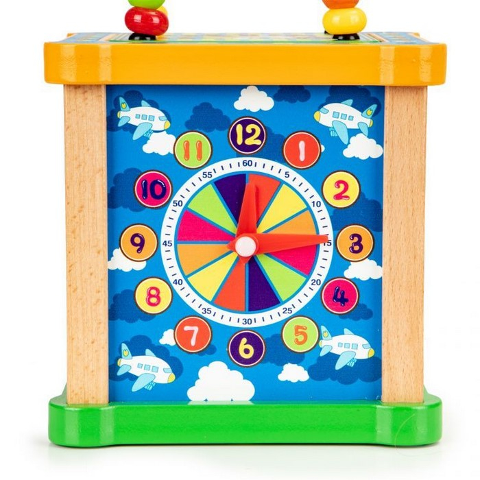 Cub educational din lemn cu tabla Ecotoys HM015473 [6]