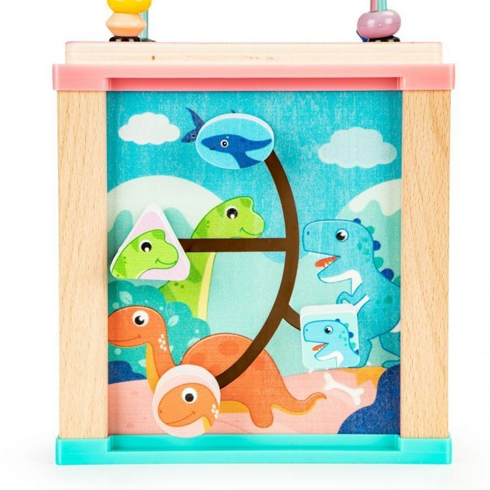 Cub educational din lemn Ecotoys Dino HM015471 [7]