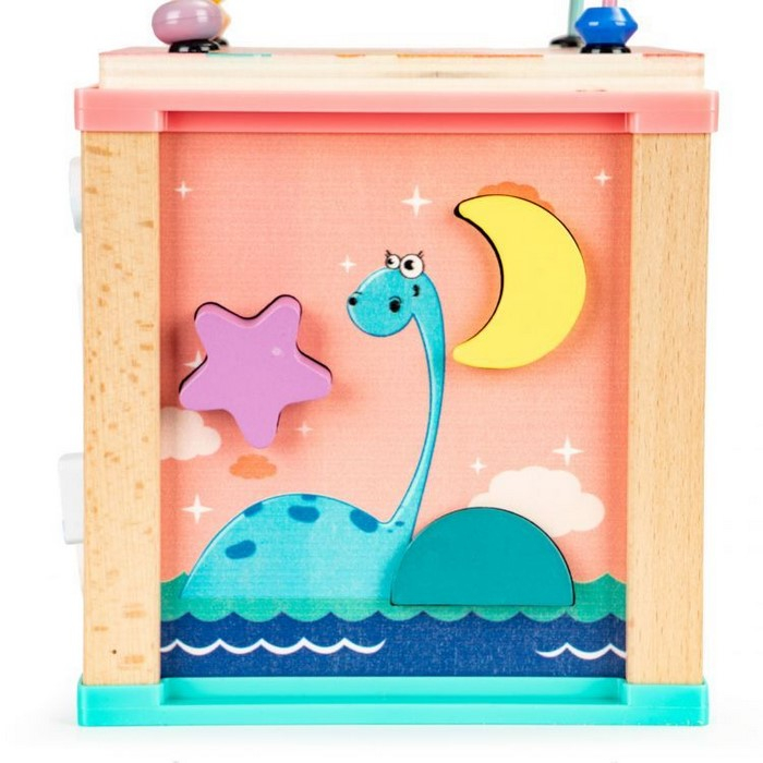 Cub educational din lemn Ecotoys Dino HM015471 [8]