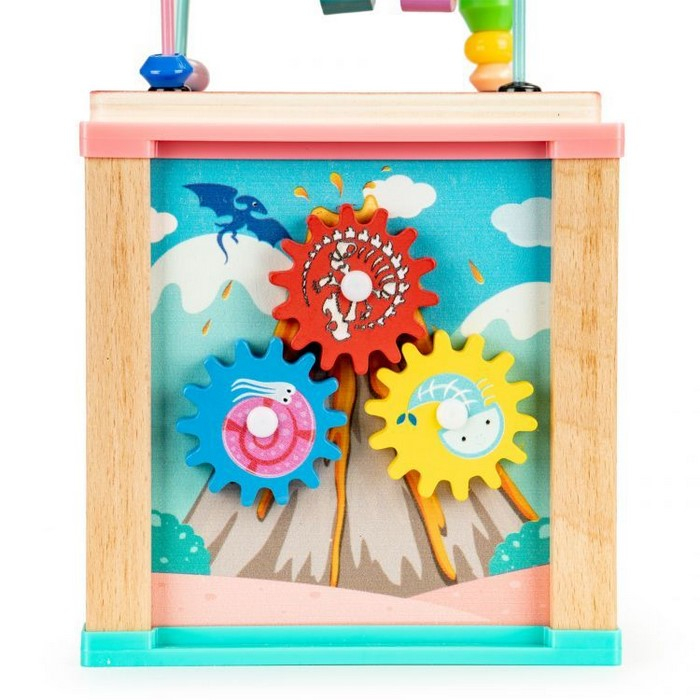 Cub educational din lemn Ecotoys Dino HM015471 [5]