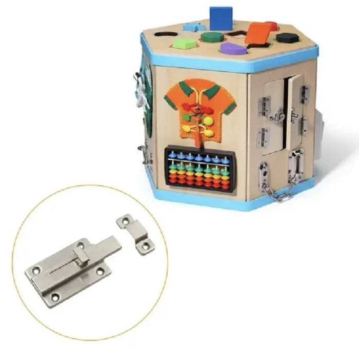 Cub Educational Interactiv din Lemn Busy Board [3]