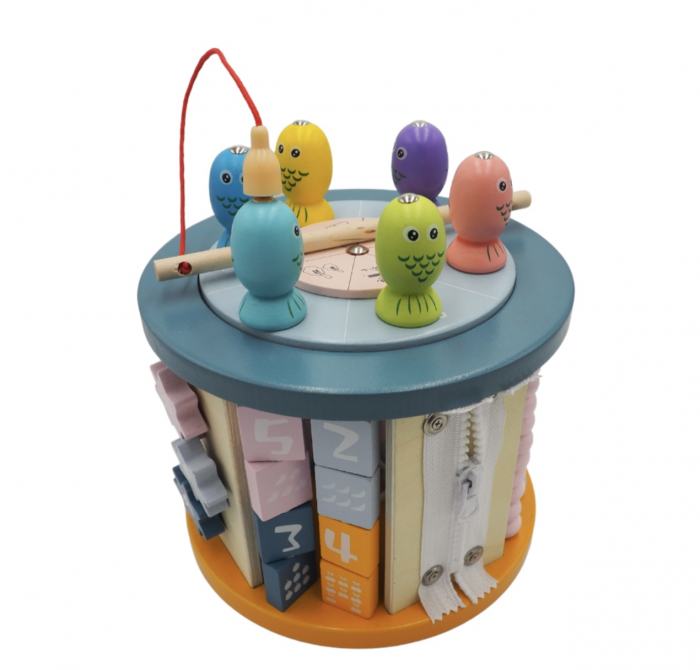 Cub educativ cu forme, cifre, pescuit, 3 ani [2]