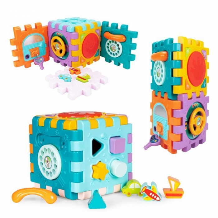 Cub interactiv 6 in 1 cu sunete si lumini Huanger HE0530 [7]