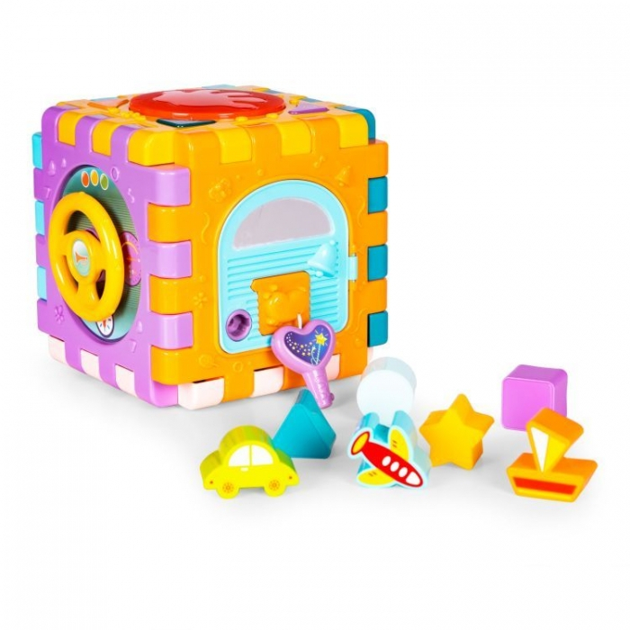 Cub interactiv 6 in 1 cu sunete si lumini Huanger HE0530 [2]