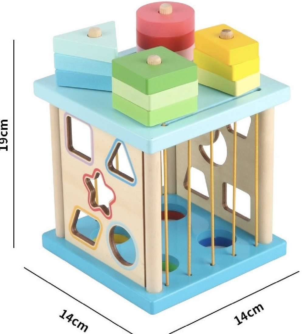 Cub Motessori cu 4 activitati si forme geometrice [3]