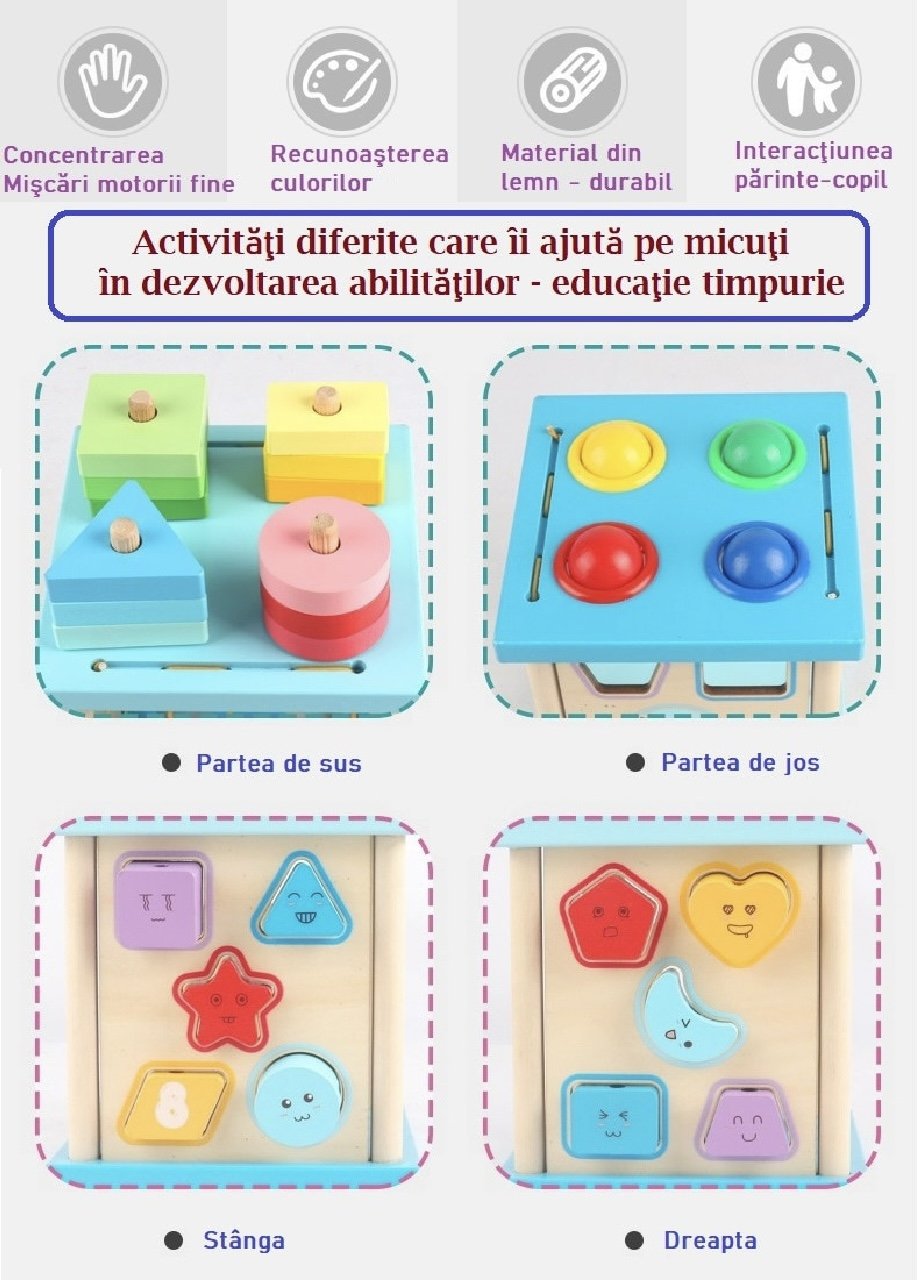 Cub Motessori cu 4 activitati si forme geometrice [2]