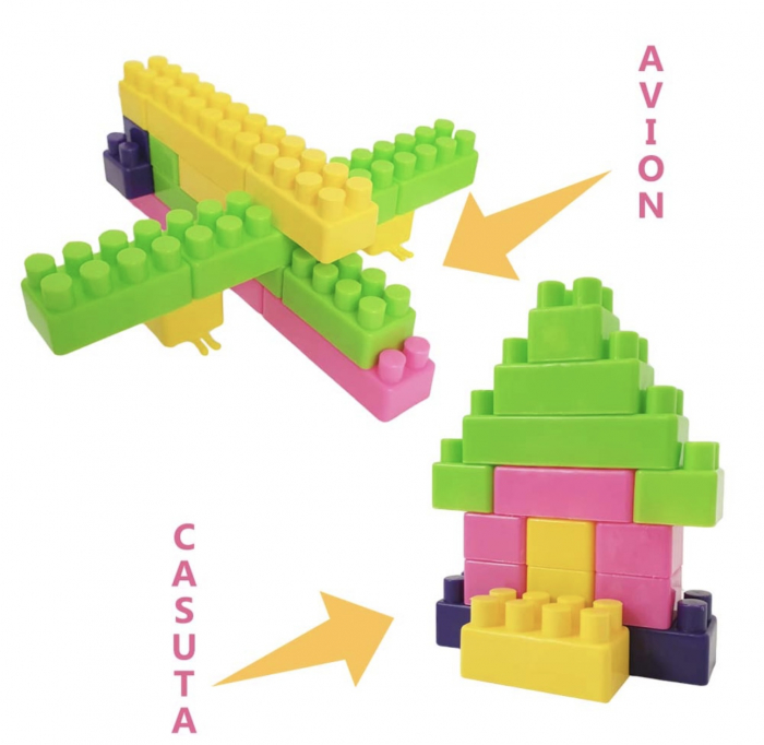 Cuburi de construit Set 200 piese colorate [5]