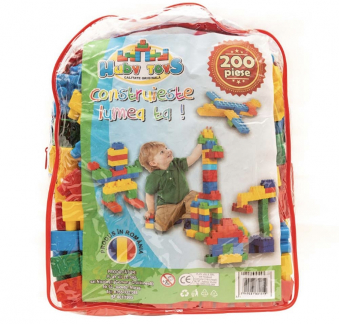 Cuburi de construit Set 200 piese colorate [6]