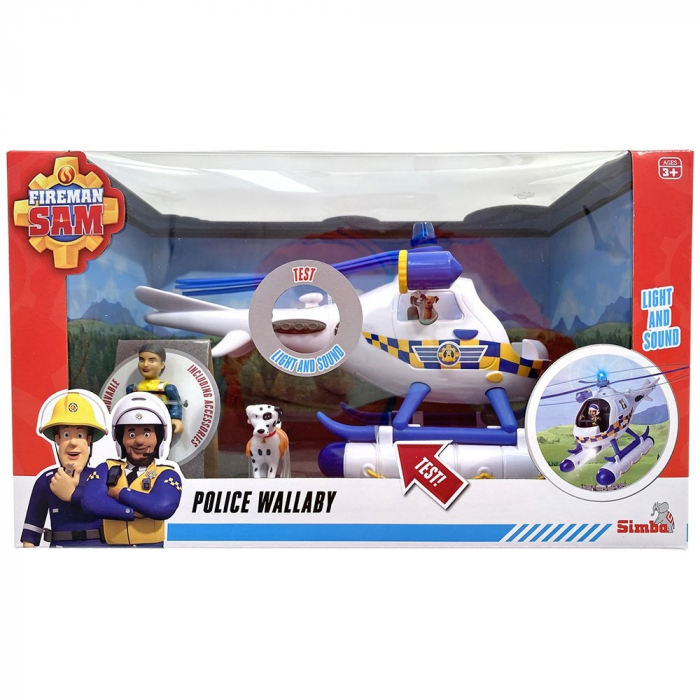 Elicopter Simba Fireman Sam Police Wallaby cu figurina [2]