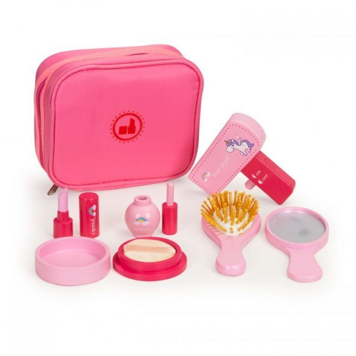 Gentuta de make-up cu 6 elemente din lemn Ecotoys PH10C001 [2]