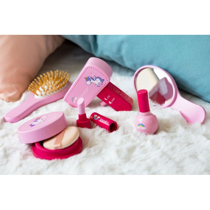 Gentuta de make-up cu 6 elemente din lemn Ecotoys PH10C001 [3]