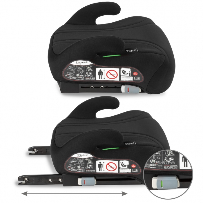 Inaltator auto cu Isofix 125-150 cm Kidwell Bono - Black [4]