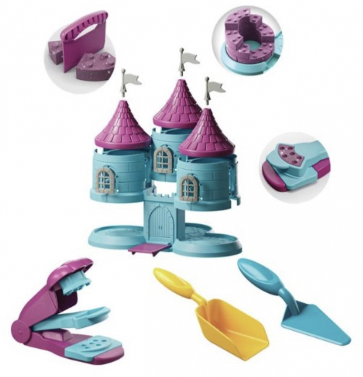 Joc creativ cu nisip kinetic, 750 grame, Castel [2]