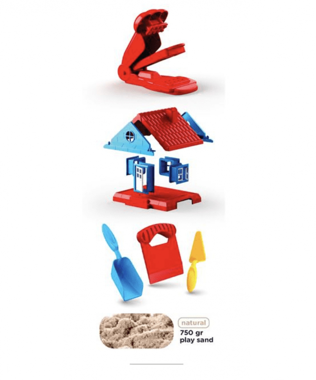 Joc creativ cu nisip kinetic – Creez casuta, joc educativ 3 ani [3]