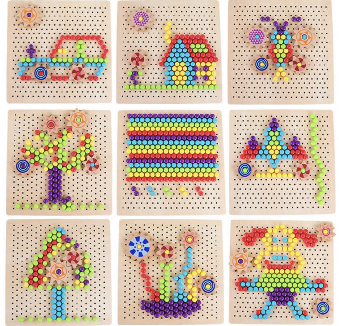 Joc creativ Mozaic Pixel din lemn, 3 ani+ [4]
