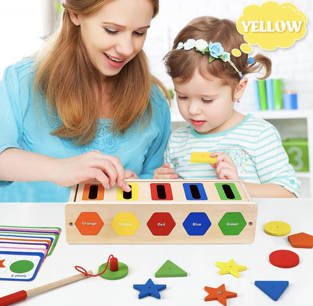 Joc Educațional Montessori - Clasificare după Forme și Culori [5]